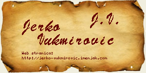 Jerko Vukmirović vizit kartica